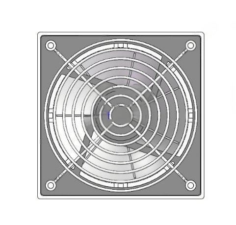 工业散热风扇120X120三维模型